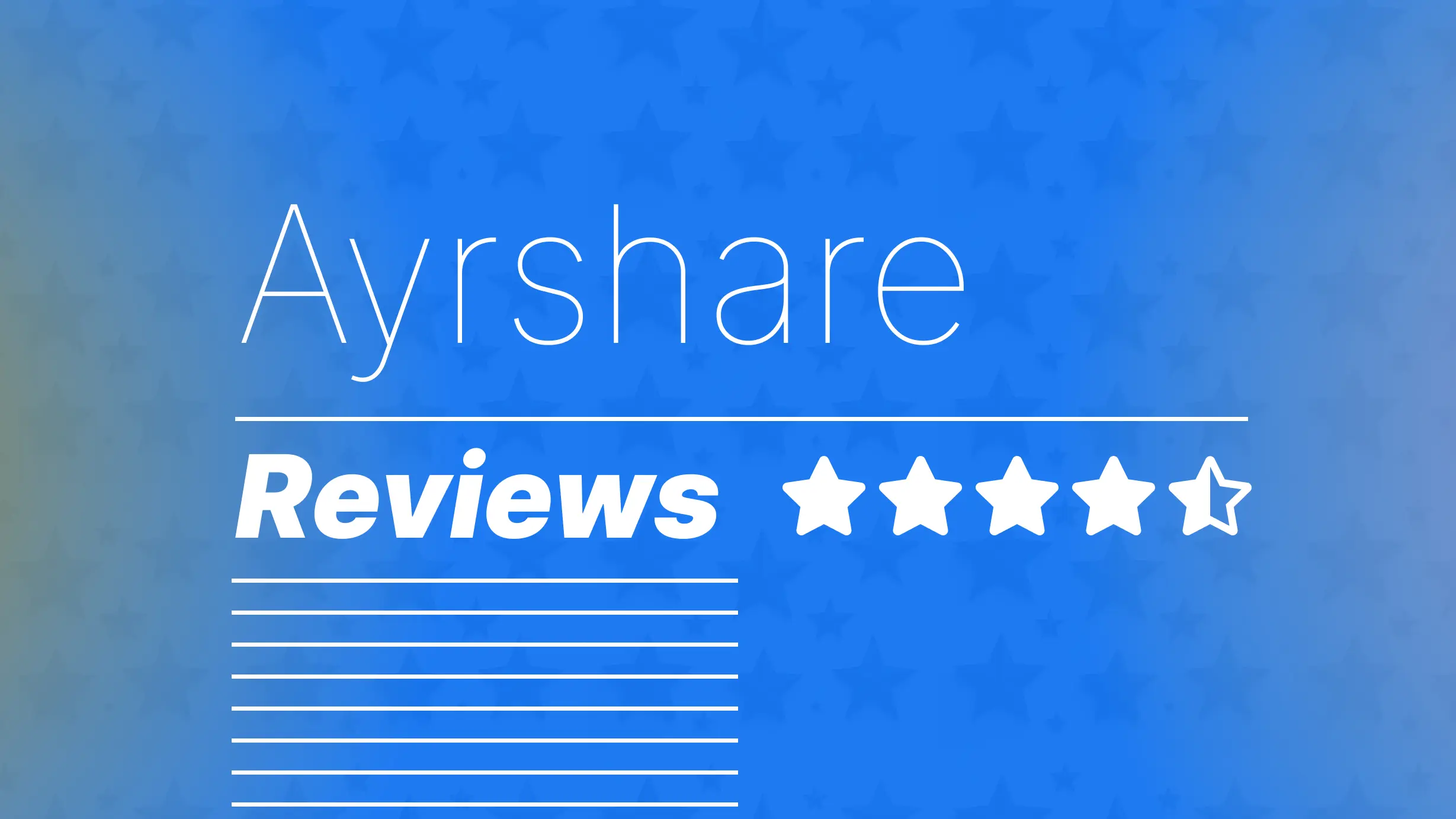 Ayrshare Reviews