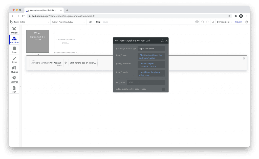 Bubble IO workflow