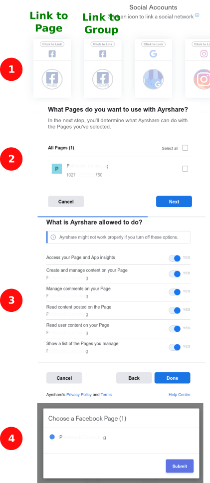 Linking Facebook accounts via the API
