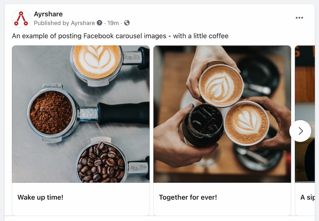 Post Facebook Carousel